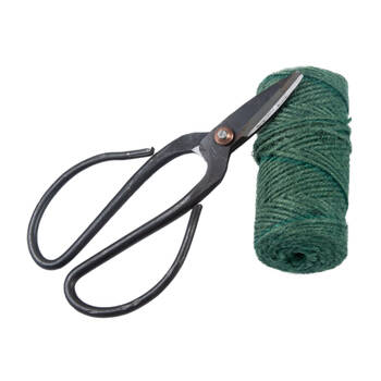 Esschert Design Jute Garden Twine w/ Steel Scissors Outdoor Tool 57m Green