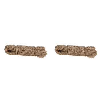 2PK Esschert Design Jute Garden Rope Outdoor Decor 19.5cm Brown