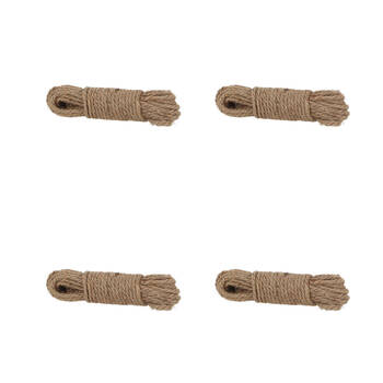 4PK Esschert Design Jute Garden Rope Outdoor Decor 19.5cm Brown