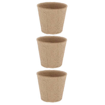 3x 24pc Esschert Design Round Grow Pots Garden/Outdoor Decor Small 6cm Brown