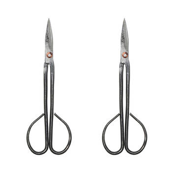 2PK Esschert Design Bonsai Slim Twig Shears Carbon Steel Gardening Tool Black