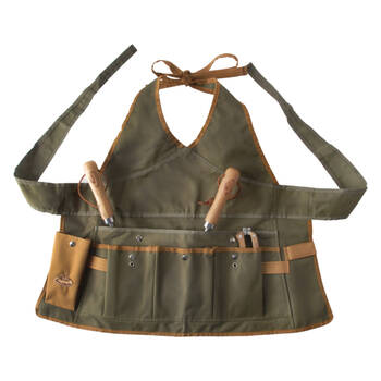Esschert Design Women's Canvas Gardening Work Apron w/ Pockets 67.3cm Green