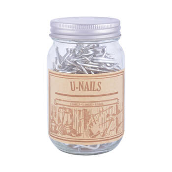 700pc Esschert Design U-Nails In Jar for Graden Plant Flower Support