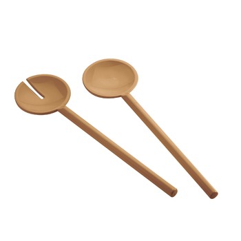 2pc Guzzini Tiffany 28cm Plastic Salad Servers - Terracotta
