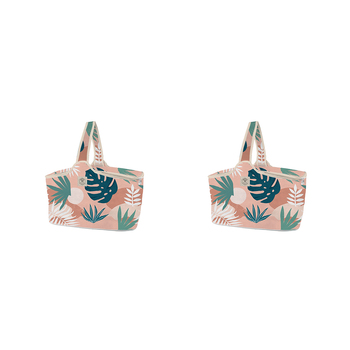 2PK Good Vibes Daytrip Cooler Bag Blush Palm 25x48x27cm