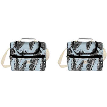 2PK Good Vibes Lunch Cooler Bag Companion Sorrento Palm 20x16x21cm