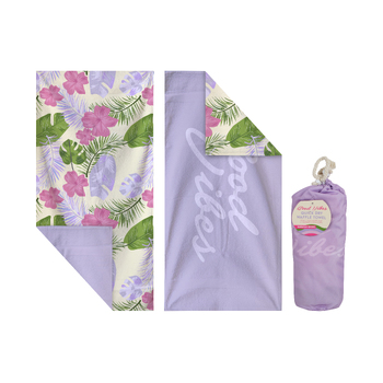 Good Vibes 160x80cm Quick Dry Waffle Beach Towel Hawaiian Shore