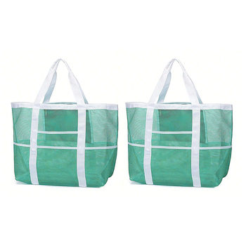 2PK Good Vibes Ultimate Mesh Beach Bag 3 Assorted Colours