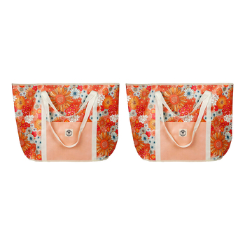 2PK Good Vibes Jumbo Beach Bag Retro Summer 47x72x25cm