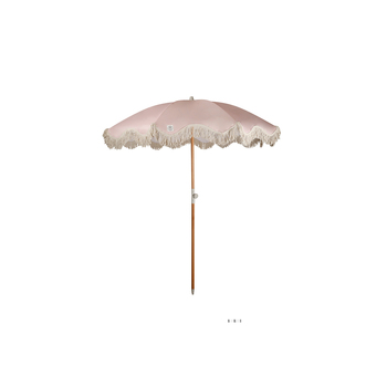 Good Vibes Luxe Beach Umbrella Uv50 W Tsl Wdn Pole Terra Blush 200x200cm