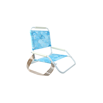 Good Vibes 60x58cm Beach Chair Foldable Sea Shells w/ Frame - White