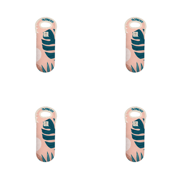 4PK Good Vibes Single Bottle Bag Neoprene 14x38cm Blush Palm