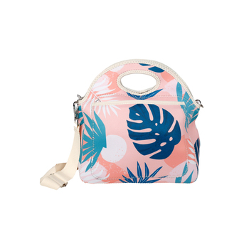 Good Vibes Neoprene Lunch Bag 30x30x15cm Blush Palm