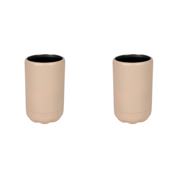 2PK Good Vibes Can Cooler Double Walled Ss 12x7.5cm Terra Blush
