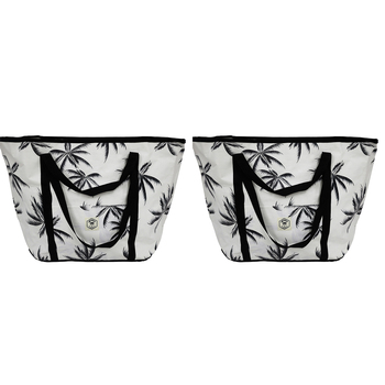 2PK Good Vibes Jumbo Beach Bag Havana Print 47x72x25cm