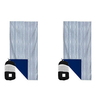 2PK Good Vibes Eco Microfibre Beach Towel Quick Dry Mediterranean 160x90cm