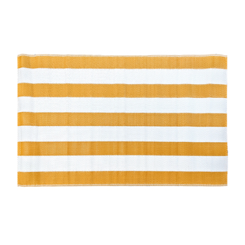 Good Vibes 270x180cm Printed Outdoor Rug Retro Strip - Mango