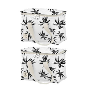2PK Good Vibes Premium Insulated Lunch Bag Havana Print 24x19x19cm