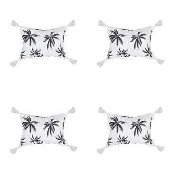 4PK Good Vibes Inflatable Beach Pillow With Tassels Havana 40x29x13cm