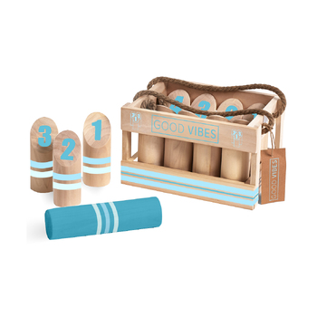 Good Vibes 24x17cm Wood Chuck Outdoor Game Wooden Crate Pinewood