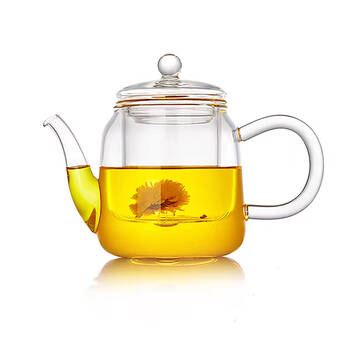 NF Living Glass Teapot with Filter 500ml Solid Clear