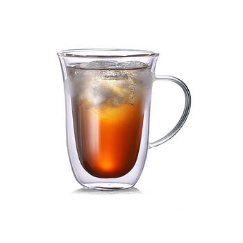 2pc NF Living Serving Clear Mug 300ml Solid Double-Walled