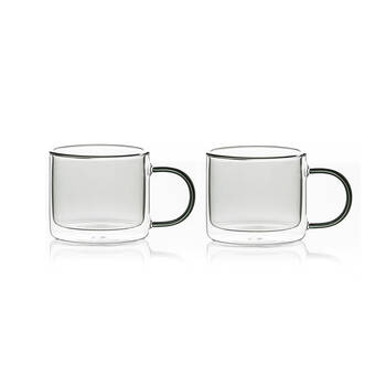 2pc NF Living Serving Hued Cups 250ml Solid Double-Walled Grey