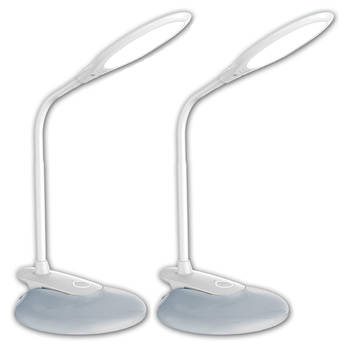 2x Sansai Dual Base LED Desk Lamp