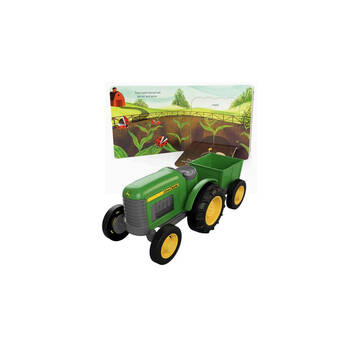 Green Toys John Deere Tractor & Board Book Kids Toy - Green 1y+