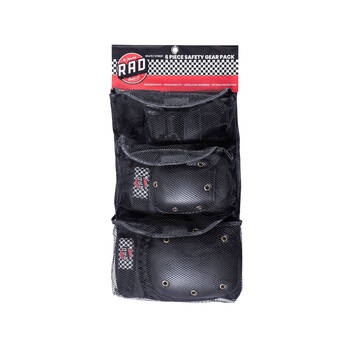 Rad Board Co Skate Wrist/Knee/Elbow Protective Pad Set Black Medium