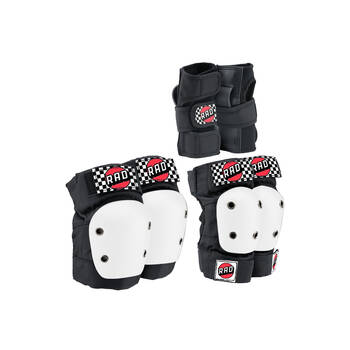 Rad Board Co Skate Wrist/Knee/Elbow Protective Pad Set White Medium