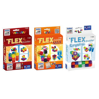 Huch! Flex Puzzler Crystal/MAX/XL 3D Puzzle Game Combo Set 7y+