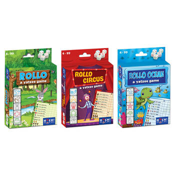 3pc Huch! Rollo a Yatzee/Circus/Ocean Kids Educational Play Dice Game 4y+