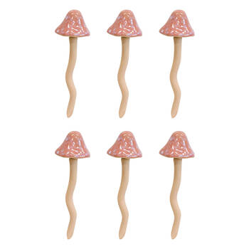 6PK LVD Porcelain Jiggle Mushroom Sculpture Small 15.5cm Blue