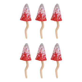 6PK LVD Porcelain Jiggle Mushroom Cajun Sculpture Small 15.5cm