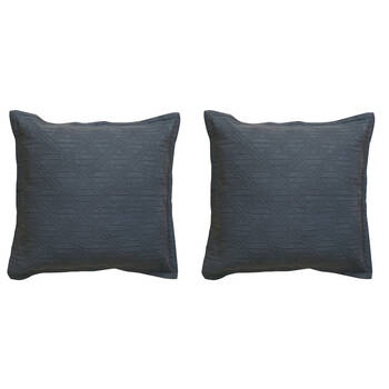 2PK Bianca Hallston Pre-Washed Cotton European Pillowcase - Charcoal 