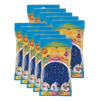 10x 1000pc Hama Bead Bags Kids DIY Art/Craft Toy Blue 5y+