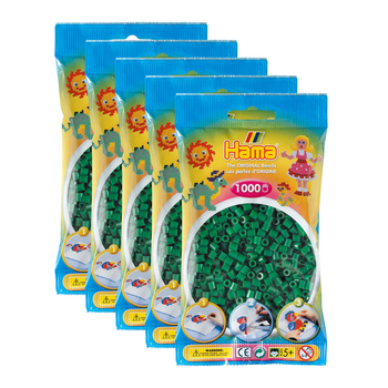 5x 1000pc Hama Bead Bags Kids DIY Art/Craft Toy Green 5y+