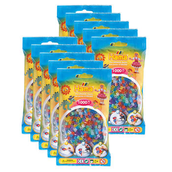 10x 1000pc Hama Bead Bags Kids DIY Art/Craft Toy Glitter 5y+