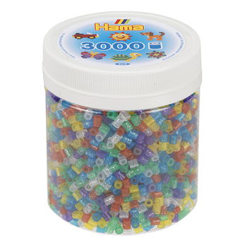 3000pc Hama Beads Glitter Mix Tub Kids Building Toy 5y+