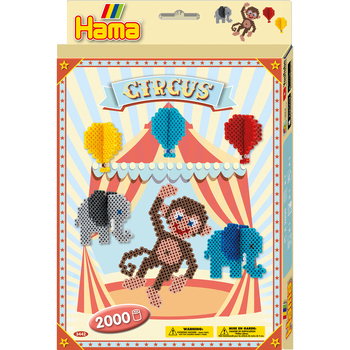 2000pc Hama Beads Circus Boxed Gift Sets Small Kids Building Toy 5y+