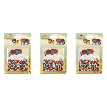 3x 450pc Hama Beads White Elephant Small Blister Pack Kids Toy 5y+