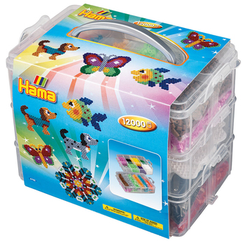 12000pc Hama Beads w/ Large Storage Box Kids Building Toy 5y+