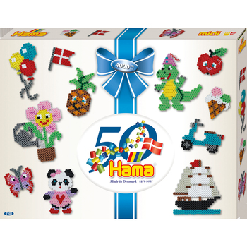 4000 Hama Assorted Beads w/ 2 Large Boards 50th Anniversary Edition 5y+