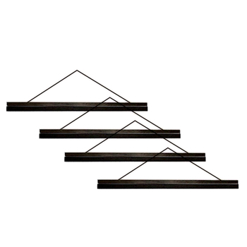 4PK Frames & Hangers Wall Art Magnetic Sleek Poster Hanger 64cm Pair