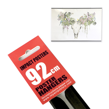 Frames & Hangers Wall Art Magnetic Sleek Poster Hanger 92cm Pair