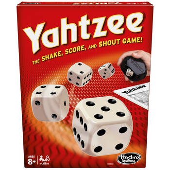 Hasbro Classic Yahtzee Dice Game Set for Family and Friends 8Y+