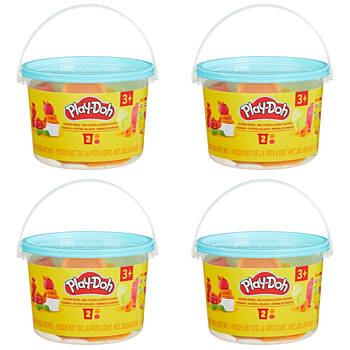4PK Hasbro Play-Doh Mini Bucket Children's Modeling Set W/ Storage 3Y+ Assorted