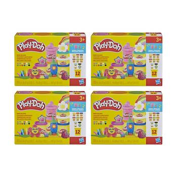 4PK Play-Doh Bright Delights Multicolour Kids Arts & Crafts Set 3y+ 12 Colours