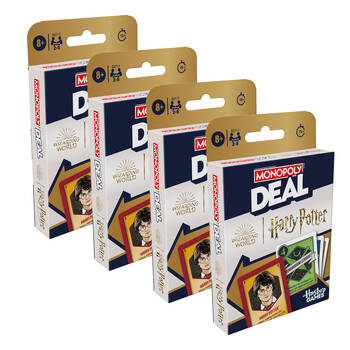 4PK Hasbro Monopoly Deal Harry Potter Edition Family Card Game 6+
